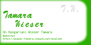 tamara wieser business card